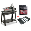 SuperMax 71938-D 19-38 Drum Sander On Open Stand w/BONUS Folding Tables and Sanding Rolls