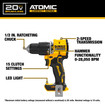 Dewalt DCD799B ATOMIC 20V MAX* Brushless Cordless 1/2 in. Hammer Drill (Tool Only)