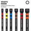 Klein 32940 Hollow Magnetic Color-Coded Power Nut Drivers 6-Piece