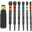 Klein 32950 Hollow Magnetic Color-Coded Ratcheting Power Nut Drivers 6-Piece