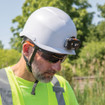 Klein 60146 Safety Helmet Non-Vented-Class E with Rechargeable Headlamp White