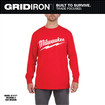 Milwaukee 608R Heavy Duty T-Shirt - Long Sleeve Logo Red