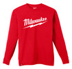 Milwaukee 608R Heavy Duty T-Shirt - Long Sleeve Logo Red