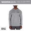 Milwaukee M550G WORKSKIN Hooded Sun Shirt - GRAY