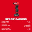 Milwaukee 3485-22 M12 FUEL 1/4 in. Right Angle Die Grinder Kit