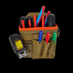 Atlas 46 Professional Technician's Pouch ROTATE/QUICK RELEASE Coyote/Orange