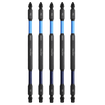 PHLiPBiT 16215-T30PH2x6 T30+PH2 6 in. Double Ended Impact Bit Navy/Blue
