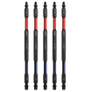 PHLiPBiT 16215-T30SQ2x6 T30+SQ2 6 in. Double Ended Impact Bit Navy/Red