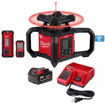 Milwaukee 3704-21 M18 Red Exterior Dual Slope Rotary Laser Level Kit w/ Receiver & Remote