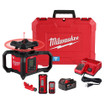 Milwaukee 3704-21 M18 Red Exterior Dual Slope Rotary Laser Level Kit w/ Receiver & Remote