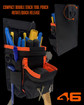 Atlas 46 Compact Double Stack Tool Pouch ROTATE/QUICK RELEASE Black/Orange