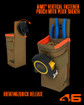 Atlas 46 AIMS Vertical Fastener Pouch with Plier Sheath ROTATE/QUICK RELEASE Coyote/Orange
