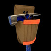 Atlas 46 Universal Compact Hammer Hold ROTATE/QUICK RELEASE Coyote/Orange