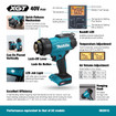 Makita HG001GZ01 40V MAX XGT Heat Gun (Tool Only)