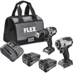 Flex FXM210-2C 1/2" 2-Speed Hammer Drill With Turbo Mode And 1/4" One-Touch Hex Impact Driver Kit