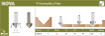 Dimar 105R8-25 1 In V-Groove Bit 90Â Degree 2 Flute 1/2 In Shank 2 3/8 In Length