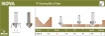 Dimar 105R8-38 1 1/2 In V-Groove Bit 90Â Degree 2 Flute 1/2 In Shank 2 7/8 In Length