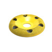 Saburrtooth DW450H-7/8 4 In x 7/8 In Donut Wheel Fine Yellow