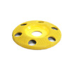 Saburrtooth SD450H-7/8 4 In x 7/8 In Disc Wheel Flat Face W/ Holes Fine Yellow