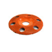 Saburrtooth SD4125H-7/8 4 In x 7/8 In Disc Wheel Flat Face W/ Holes Ex-Coarse Orange