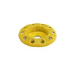 Saburrtooth SD250H 2 In x 3/8 In Disc Wheel Flat Face W/ Holes Fine Yellow