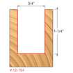 Freud 12-154 3/4 (Dia.) Double Flute Straight Bit (Double Grind)