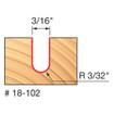 Freud 18-102 3/32 Radius Round Nose Bit