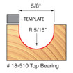 Freud 18-510 5/16 Radius Round Nose Bit