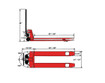 King Canada KC-2748N-NYL Pallet Truck, 27 X 48, 5500 Lbs., Nylon Wheels