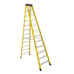 Featherlite Ladders 12' 6412 Fiberglass Step Ladder, Type 1A, 300 Lb Load Capacity