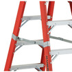 Featherlite Ladders 6' 6606AA Fiberglass Twin Step Ladder, Type 1AA, 375 Lb Load Capacity