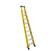 Featherlite Ladders 10' FXS6910 Fiberglass Cross Step Ladder, Type 1A, 300 Lb Load Capacity