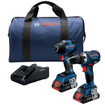 Bosch GXL18V-238B25 18V 2-Tool Combo Kit With Connected-Ready 1/4 In. Hex Impact Driver and Compact Tough 1/2 In. Drill/Driver