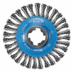 Bosch WBX408 4-1/2 In. Wheel Dia. X-LOCK Arbor Carbon Steel Stringer Bead Knotted Wire Wheel
