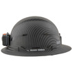 Klein 60346 Hard Hat, Premium KARBN Pattern, Non-Vented Full Brim, Class E, Lamp