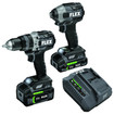 Flex FXM202-2B Hammer Drill With Turbo Mode And Quick Eject Impact Driver Kit