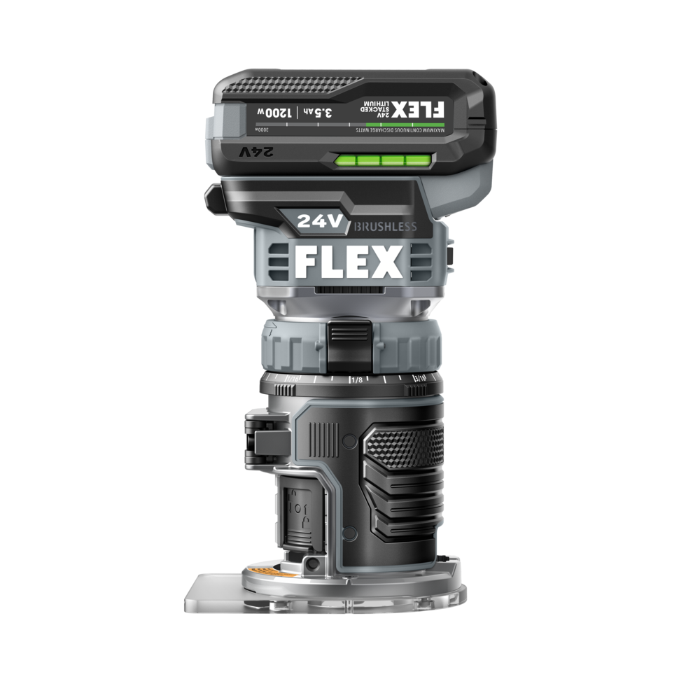 Flex FX4221-1F 24V Trim Router Stacked Lithium Kit - TEGS Tools & Machinery