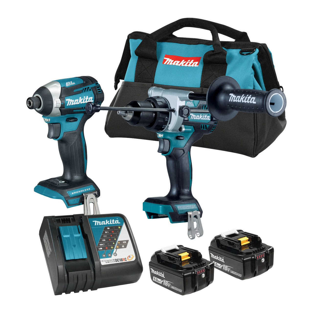 Makita DLX2412TX1 18V LXT BL 2-Tool Combo Kit (5.0Ah)