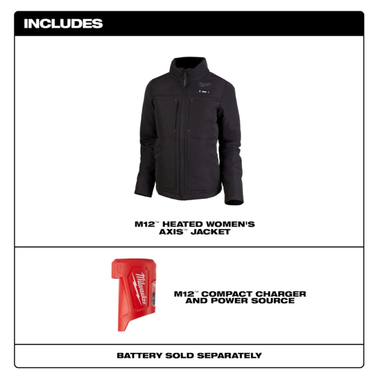 Milwaukee women's heated on sale jacket size chart