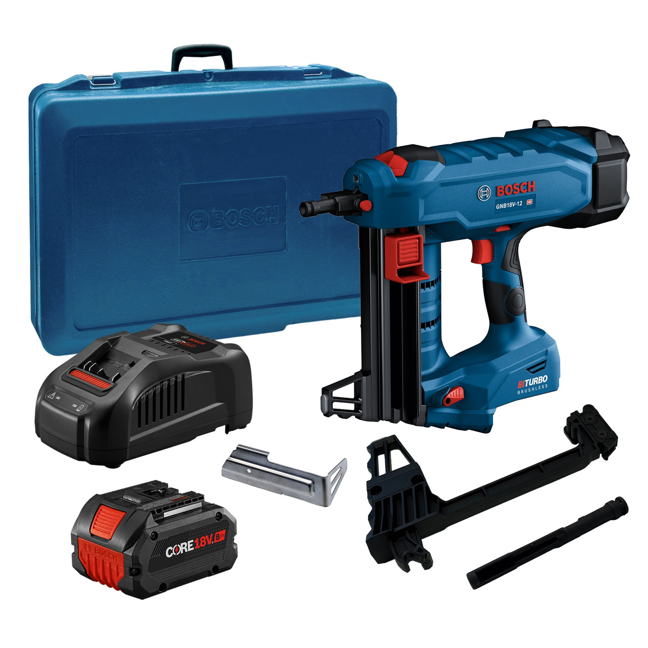 Bosch GNB18V 12K14 PROFACTOR 18V Concrete Nailer Kit with 1 CORE18V 8 Ah High Performance Battery