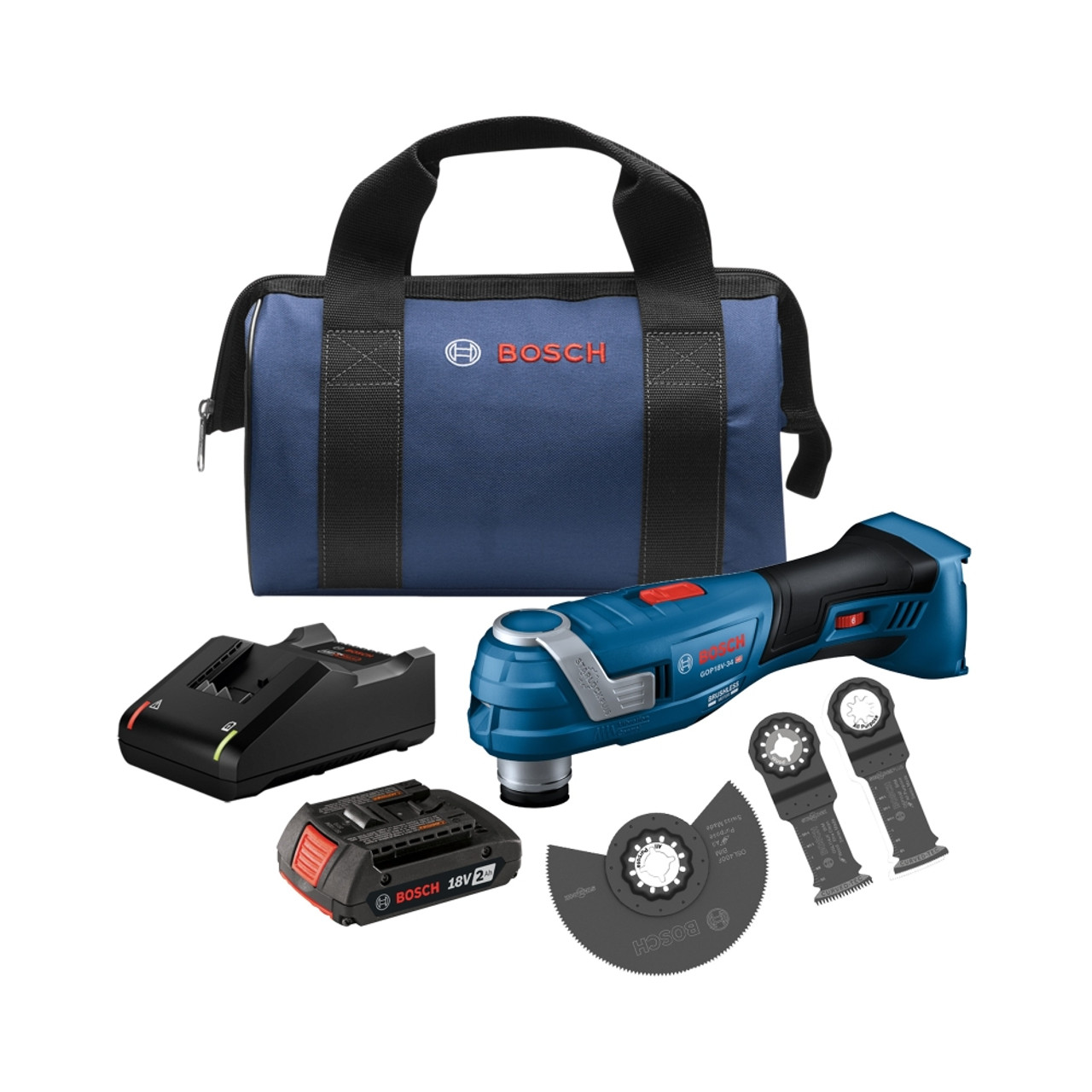 Bosch GOP18V 34B12 18V Brushless StarlockPlus Oscillating Multi Tool Kit with 1 2 Ah Standard Power Battery