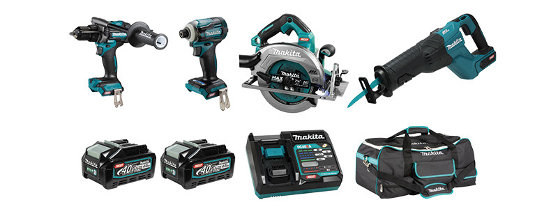 Makita DK0127G401 40V MAX XGT Tool Combo Kit Ah Kit) TEGS