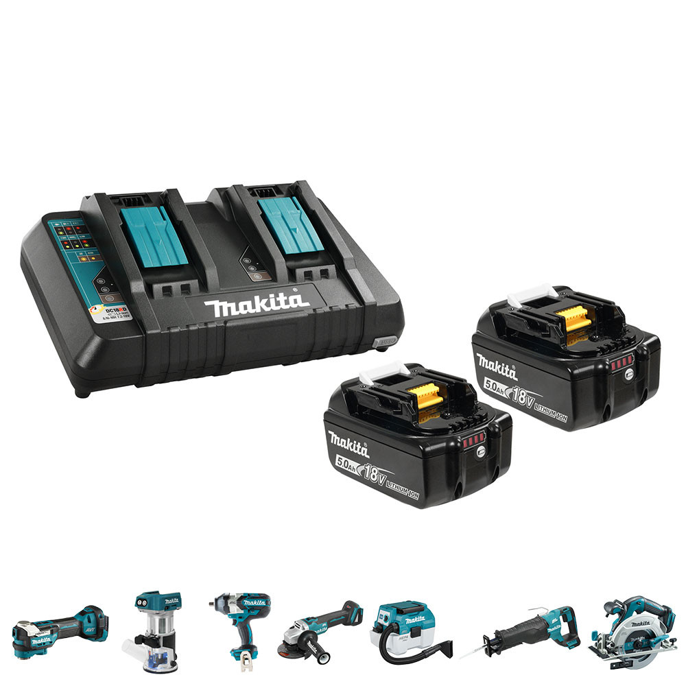 Makita Y-00359 18V 5Ah Starter Kit with BONUS Tool