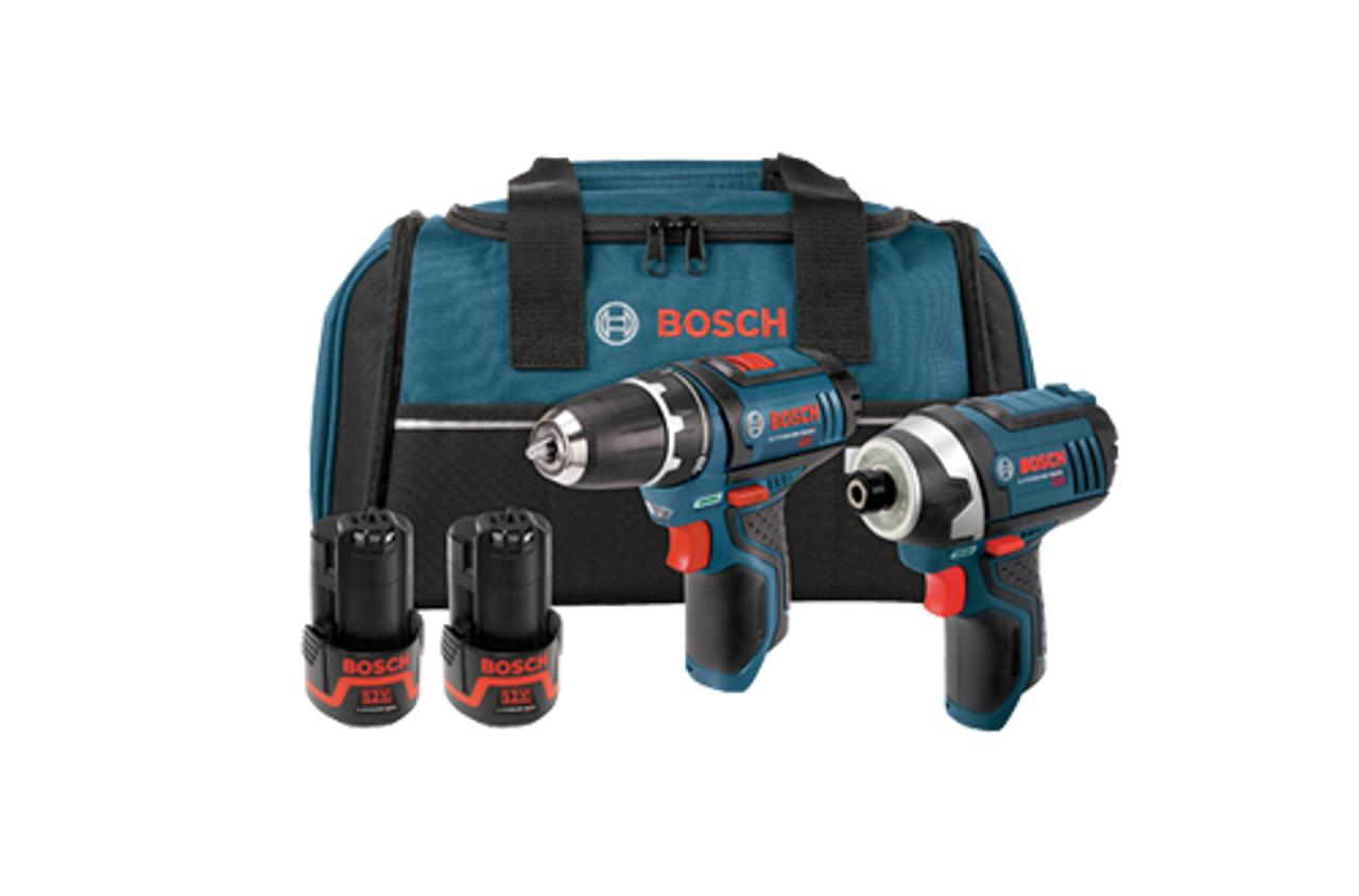 Bosch CLPK27-120 12V Max 2-Tool Combo Kit With Two-Speed Pocket Driver,  Impact Driver And (2) 2.0 Ah Batteries