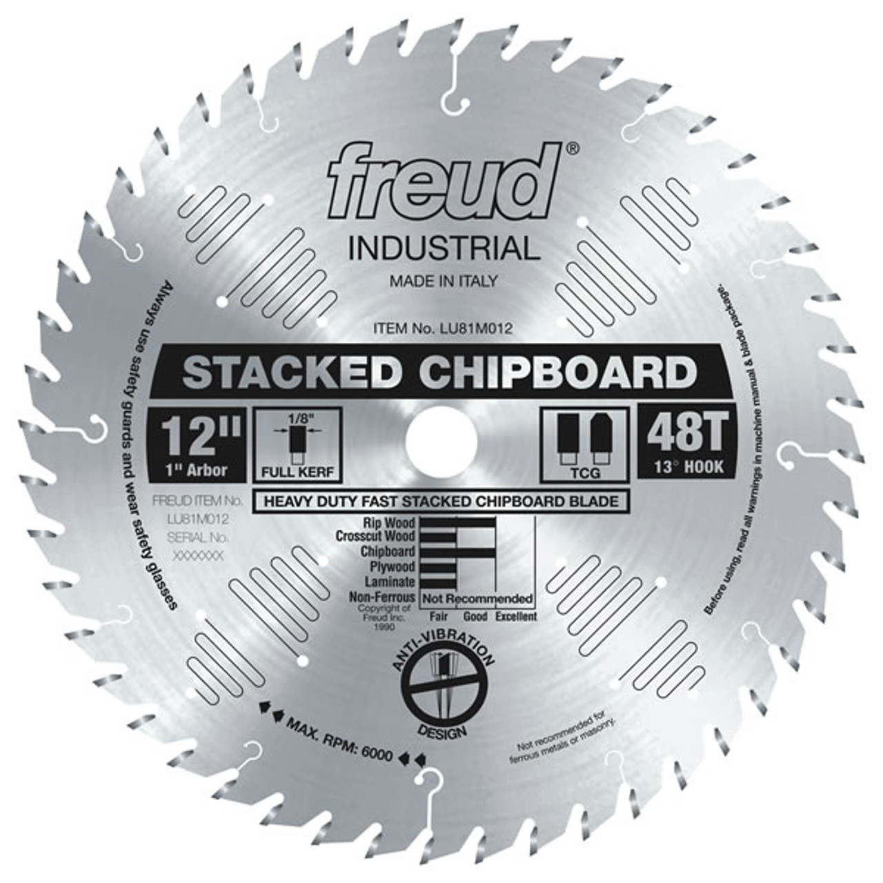 Freud LU81M012 12 Heavy Duty Stacked Chipboard Blade