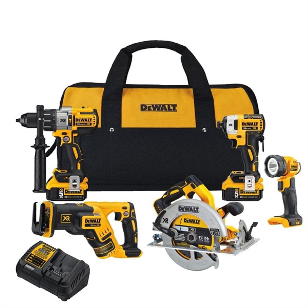 Dewalt DCK594P2 20V MAX XR 5-Tool Combo Kit