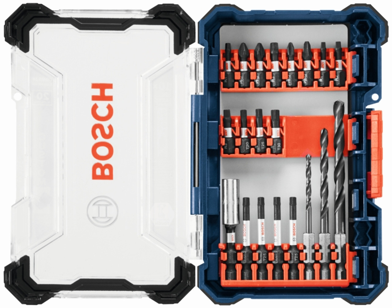 Bosch DDMS20 20 Pc. Impact Tough Drill Drive Custom Case System Set