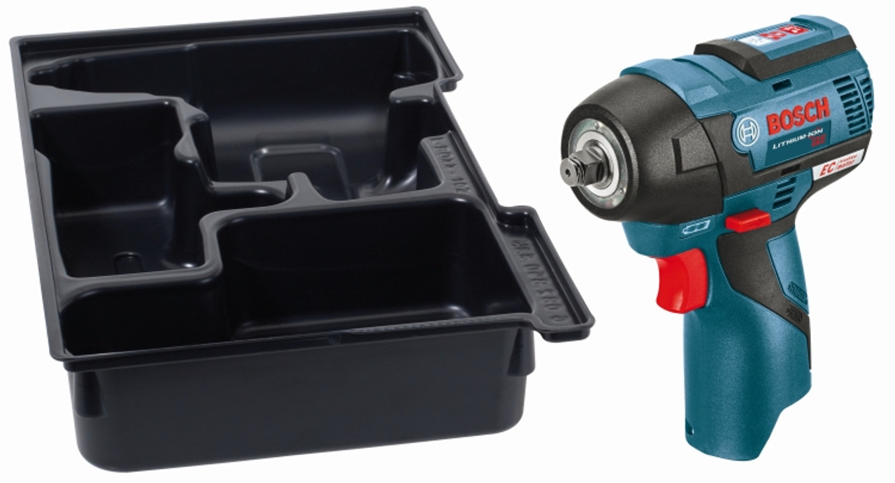 Bosch PS82BN 12V Max EC Brushless 3/8 In. Impact Wrench With Exact-Fit  Insert Tray