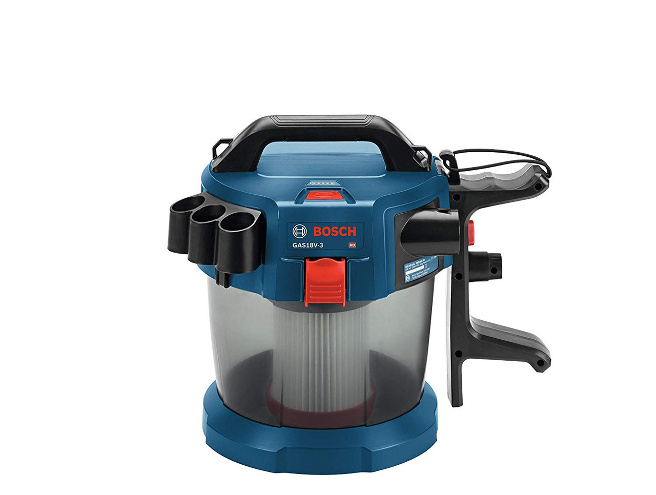 Bosch GAS18V 3N 18V 2.6 Gallon Wet Dry Vacuum Cleaner With HEPA Filter Bare Tool