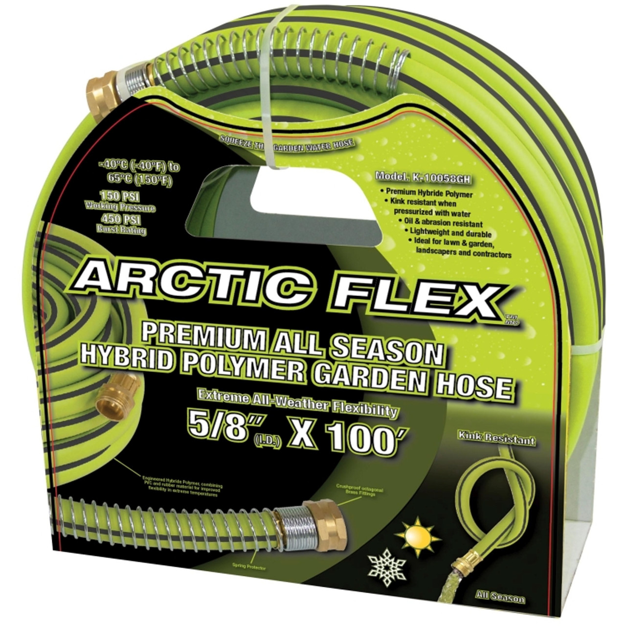 King Canada K-10058GH Arctic Flex Garden Hose, 100' X 5/8 In. Hybrid Polymer